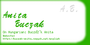 anita buczak business card